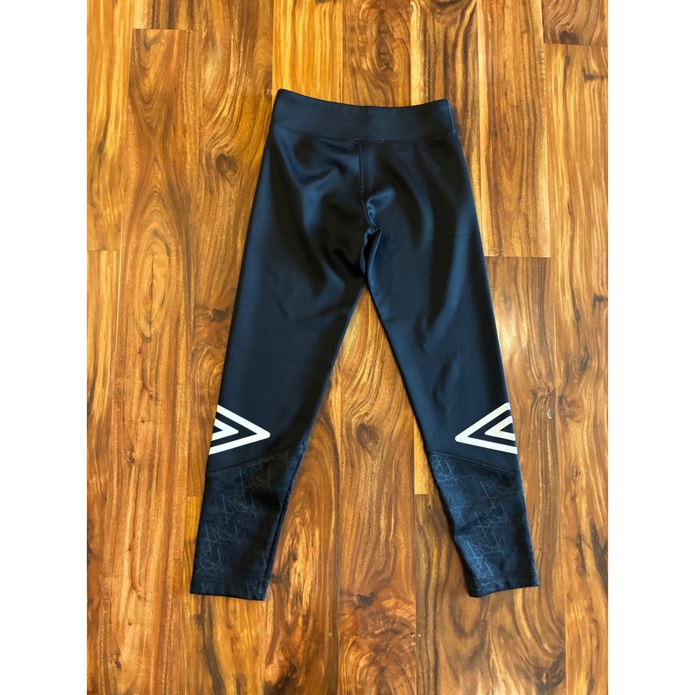 Umbro Girls Black Athletic Leggings Soccer Tights XL 14/16 Graphic Logo Gym - Picture 4 of 7
